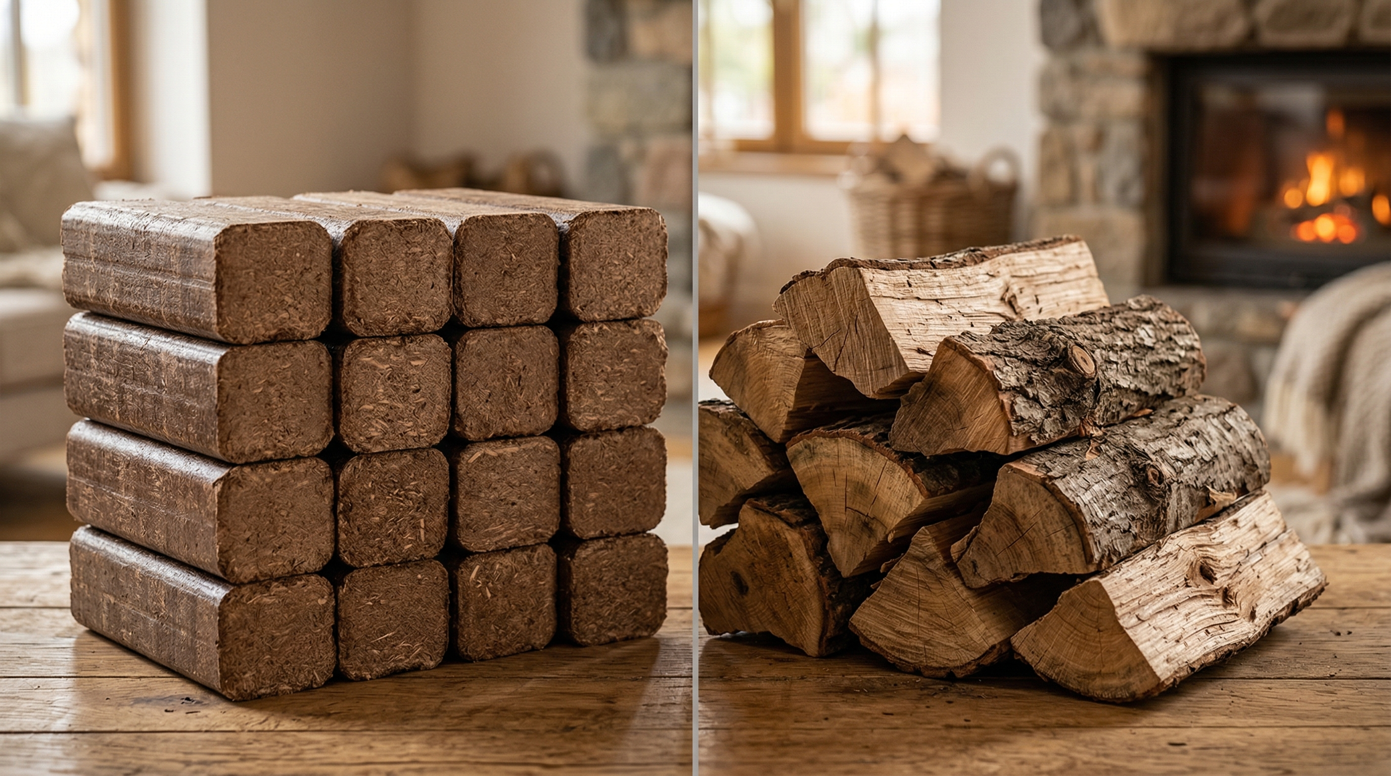 Holzbriketts vs. Brennholz — Der ehrliche Vergleich
