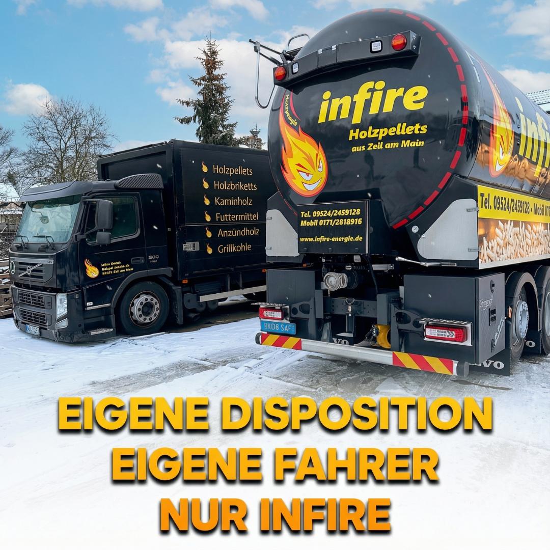 infire Holzpellets, 6 mm, Sackware, HD-QualitÀt - halbe Palette 495 kg