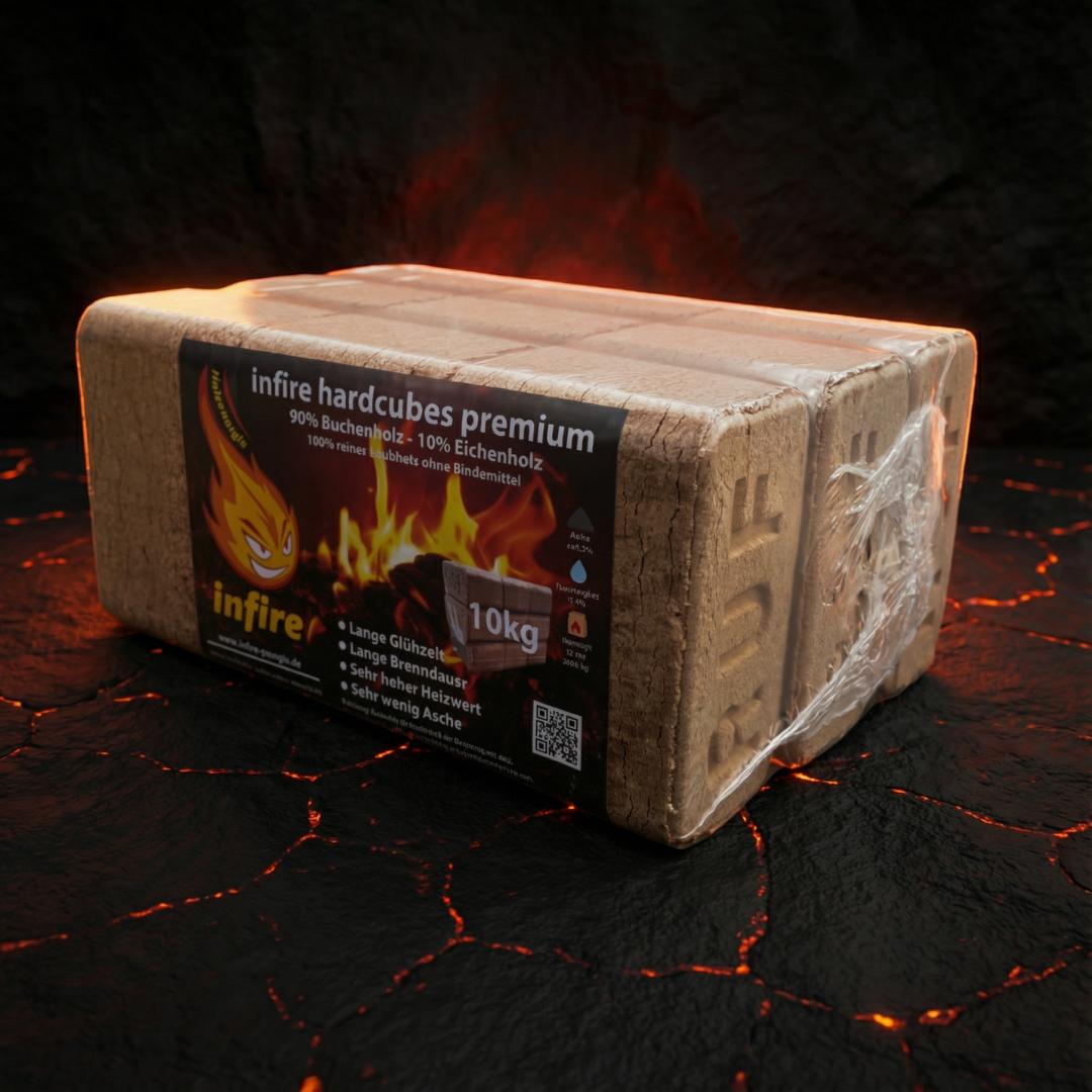 hardcubes premium - Hartholzbriketts - einzeln 10 kg