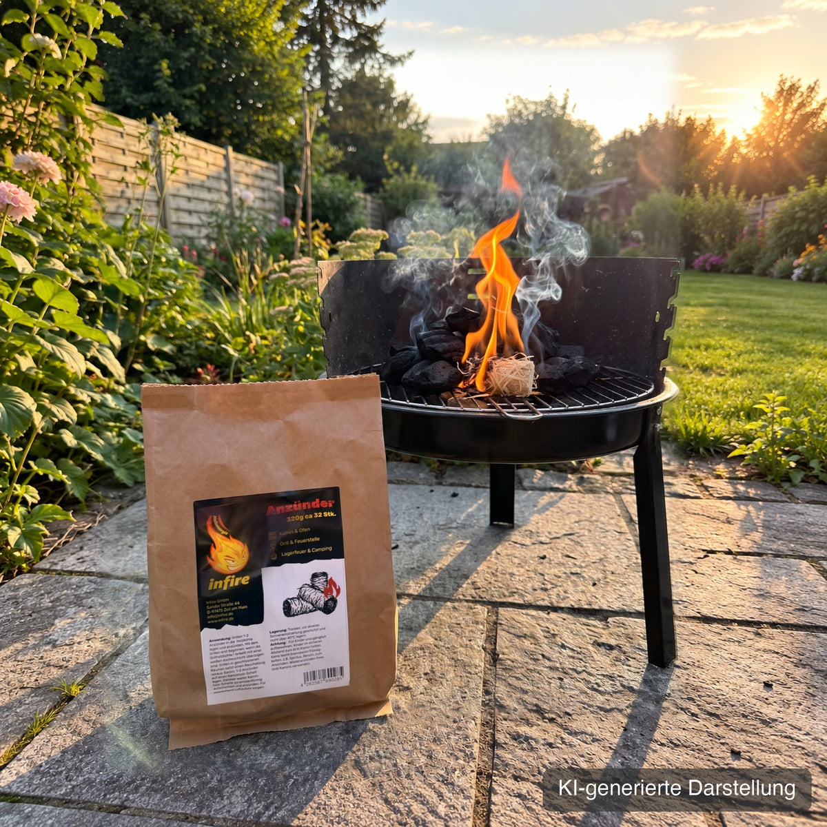 infire Anzünder zum Grillen mit Holzkohle