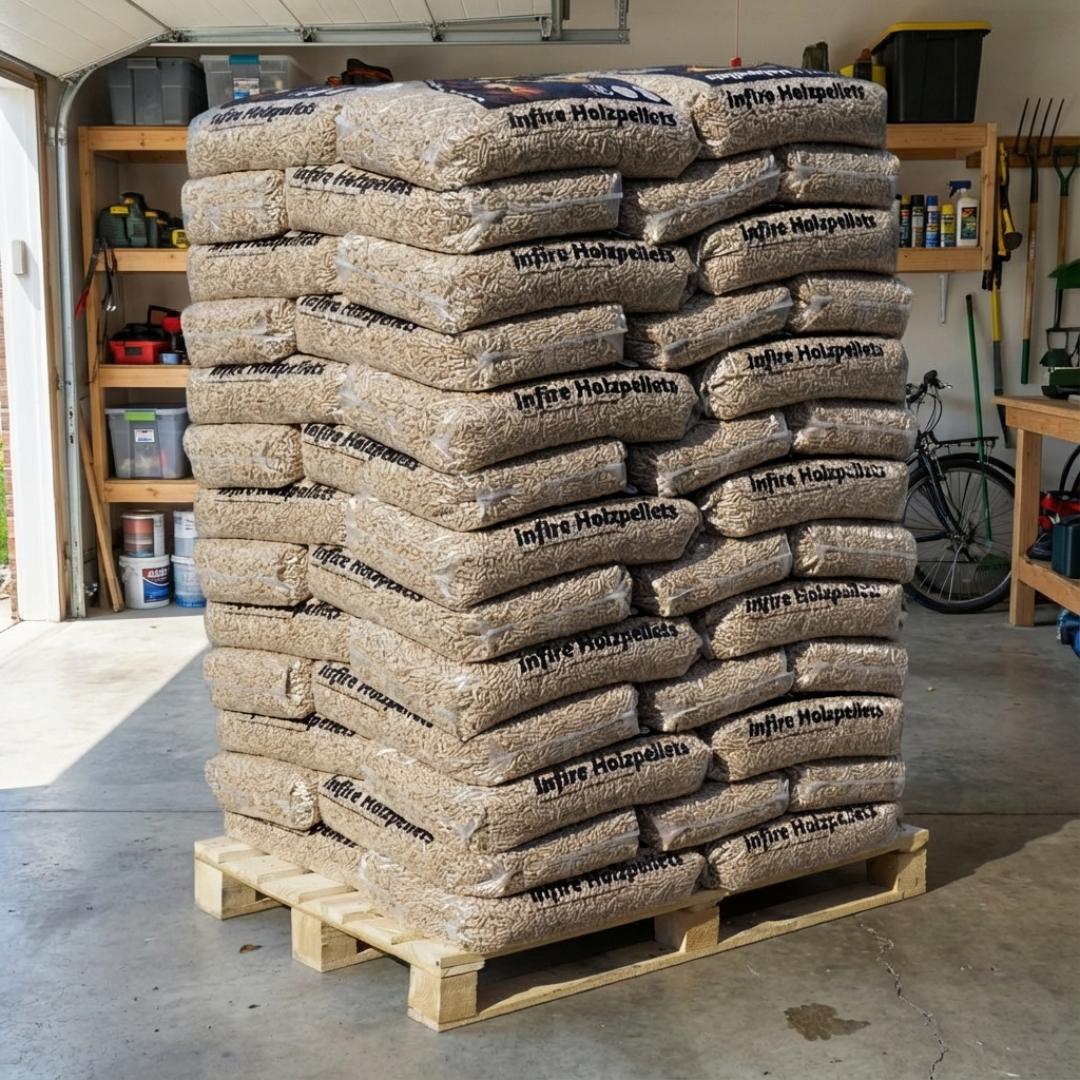 infire Holzpellets, 6 mm, Sackware, HD-QualitÀt - Palette 975 kg