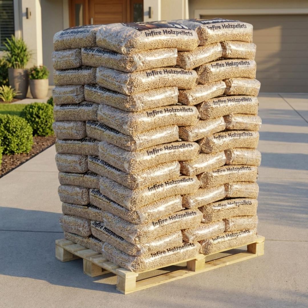 infire Holzpellets, 6 mm, Sackware, HD-QualitÀt - Palette 975 kg