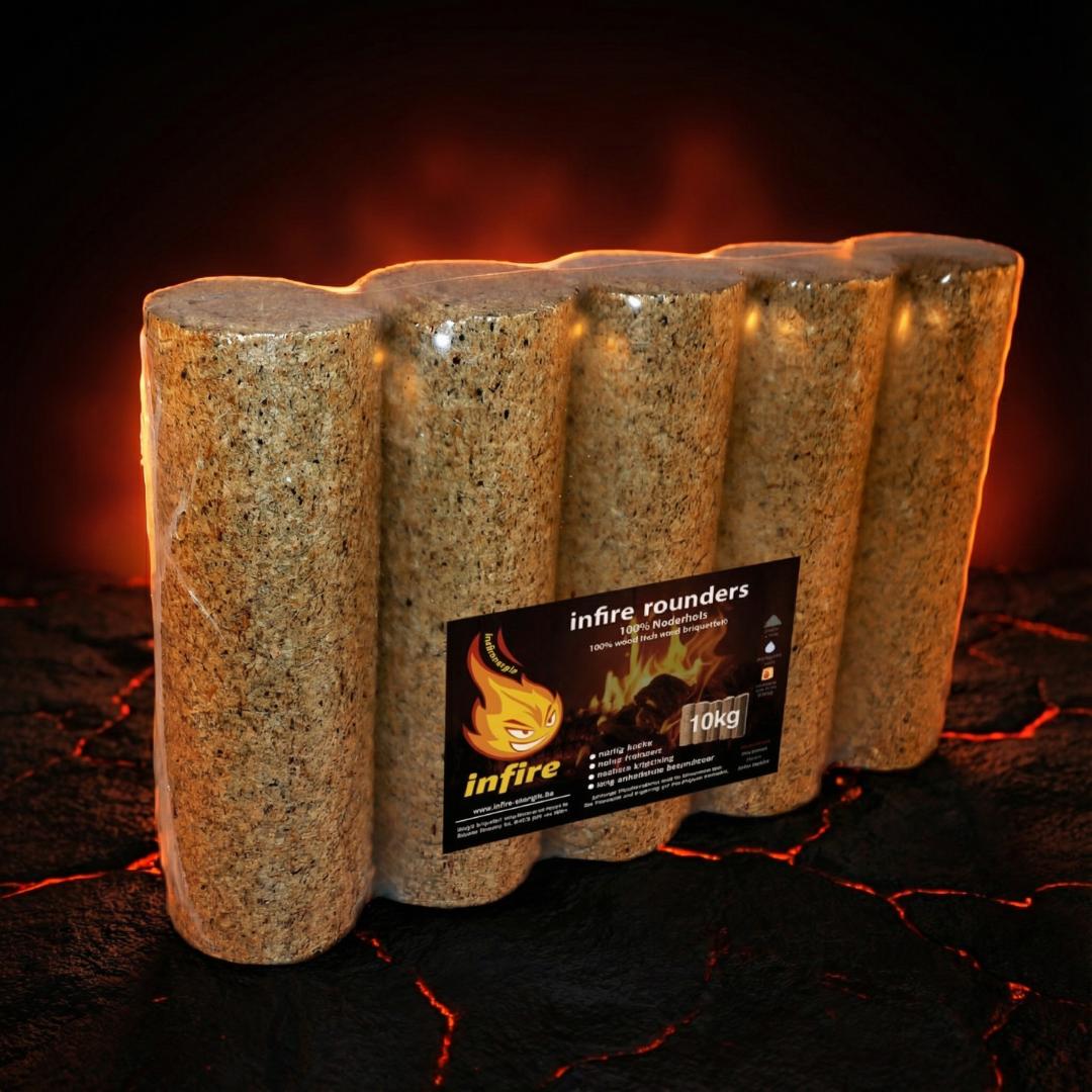 rounders Nadelholzbriketts - einzeln 10 kg