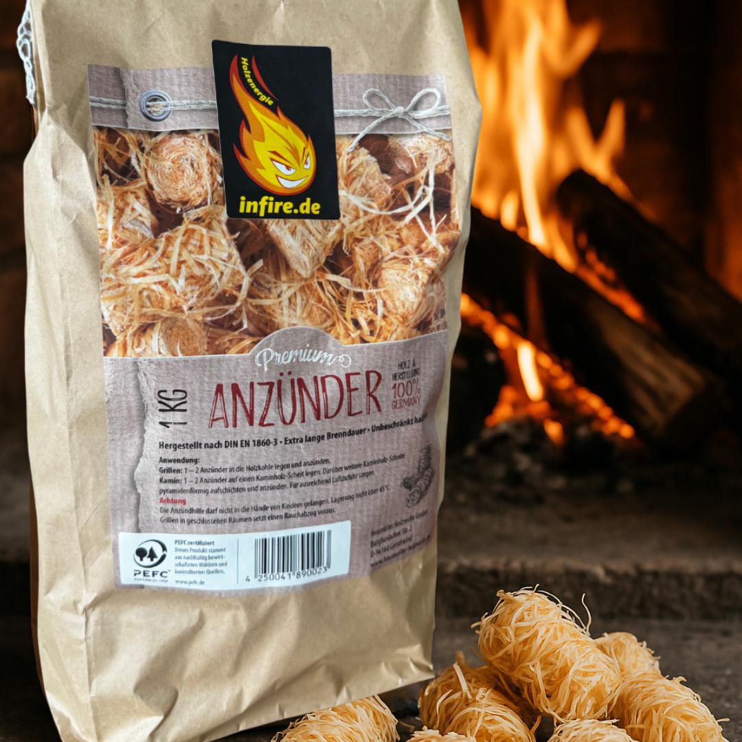 infire Starters, 1kg, Premium Holzwolle Anzünder, Bild 2 von 5