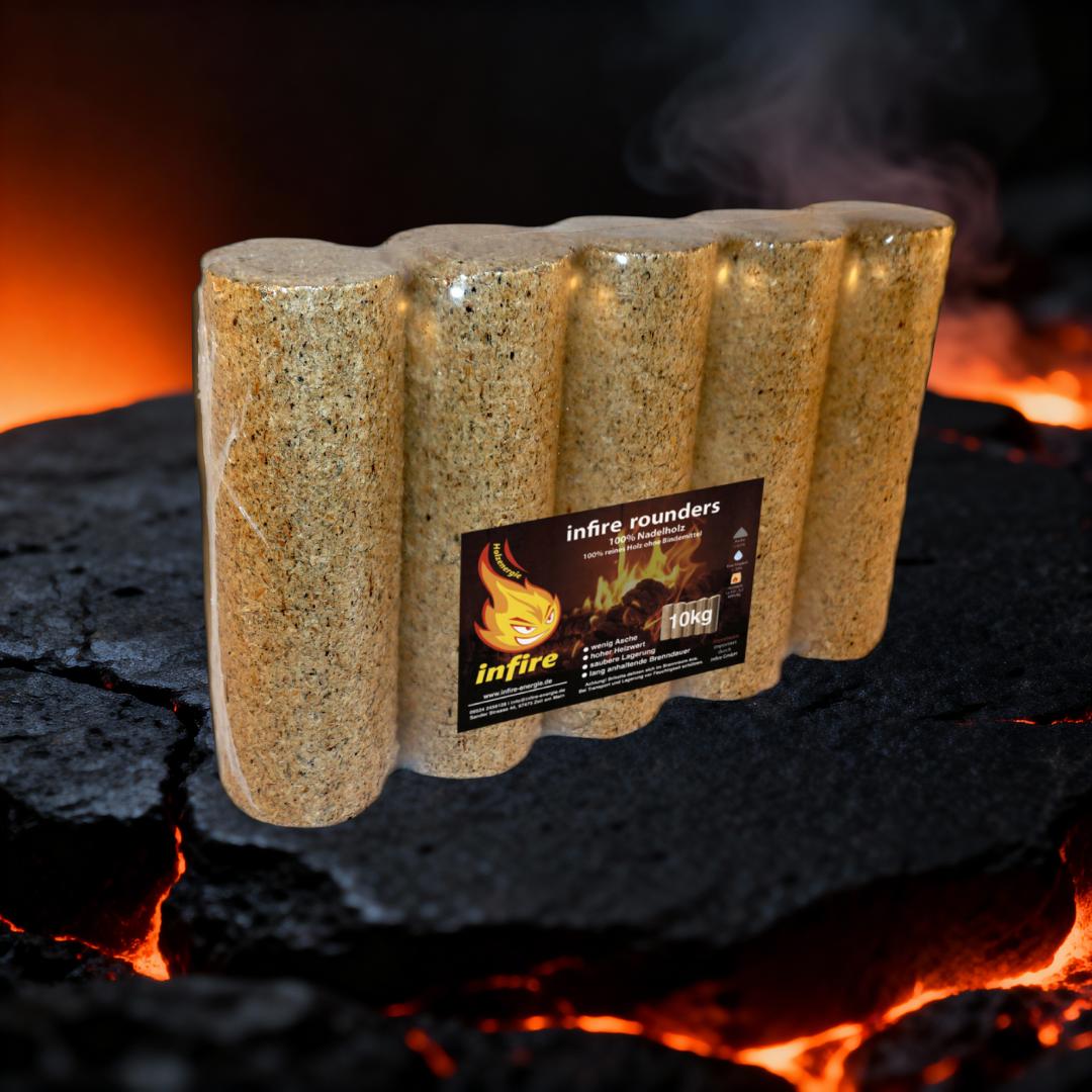 rounders Nadelholzbriketts - einzeln 10 kg
