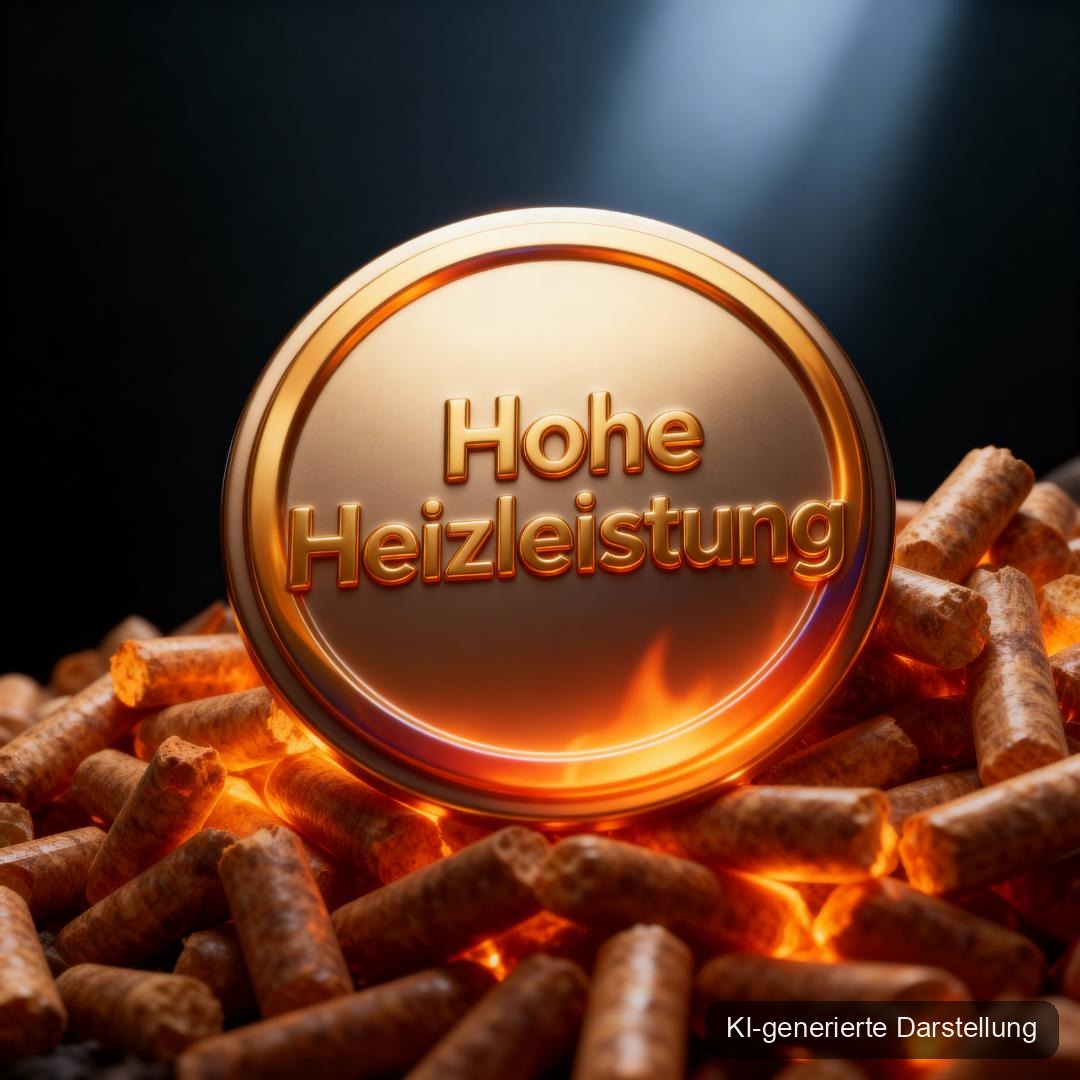 Holzpellets lose, 6 mm - ENplus A1 DE 438, KI-generierte Darstellung