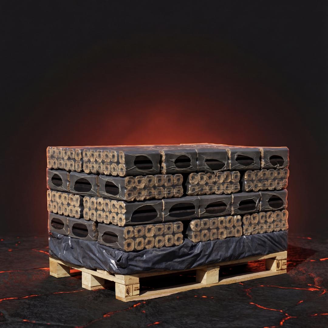 Pini-Kay - Hartholzbriketts - halbe Palette 480 kg