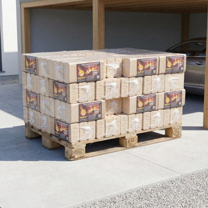 hardcubes premium - Hartholzbriketts - halbe Palette 480 kg