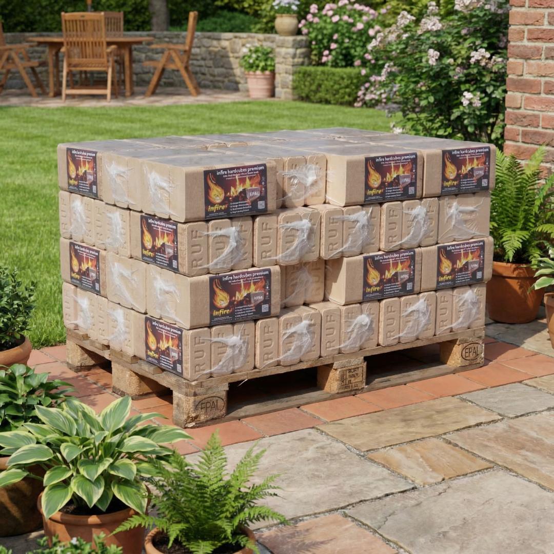 hardcubes premium - Hartholzbriketts - halbe Palette 480 kg