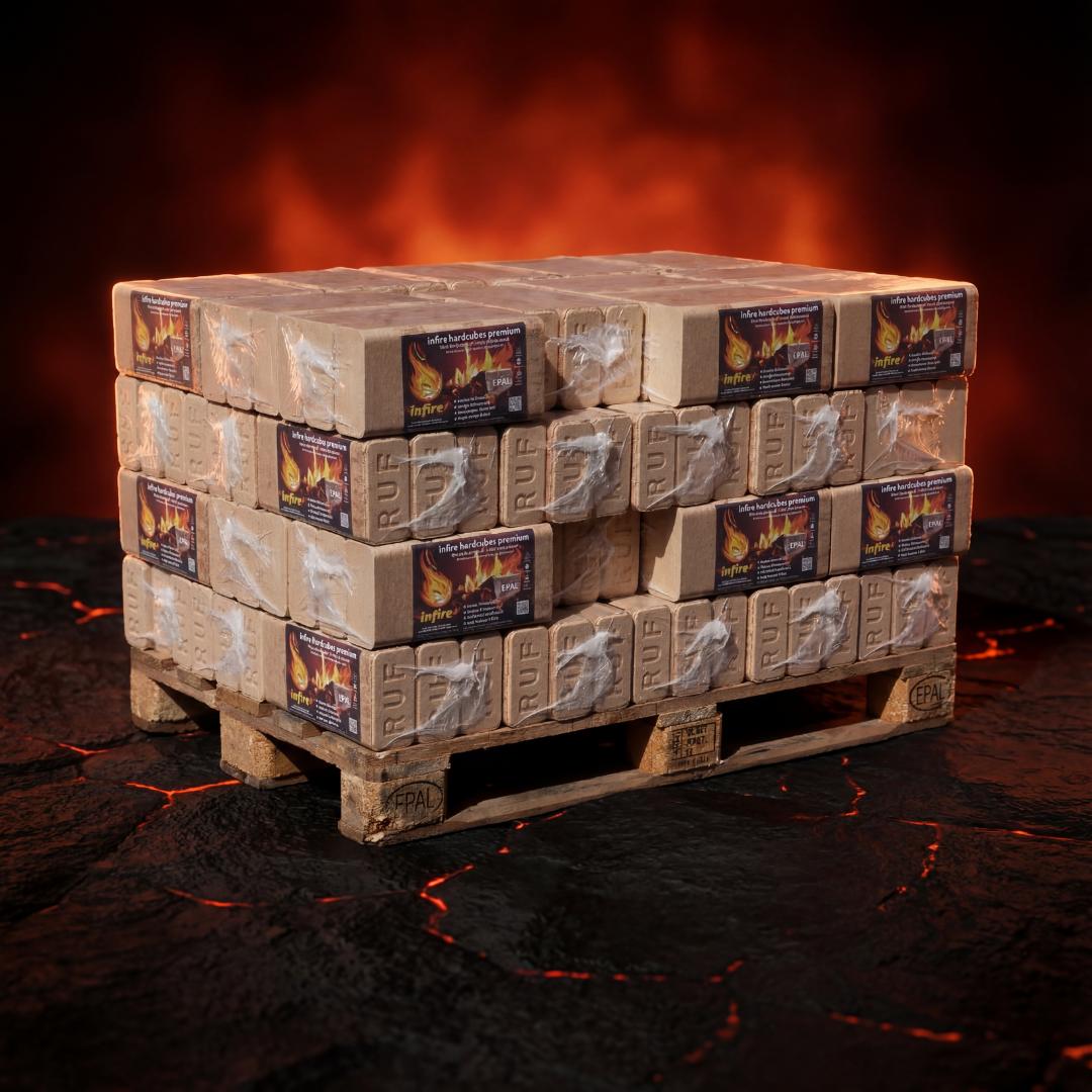 hardcubes premium - Hartholzbriketts - halbe Palette 480 kg