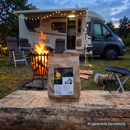 infire Anzünder beim Camping mit dem Wohnmobil