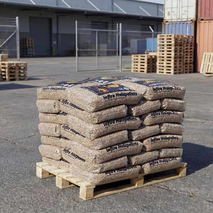 infire Holzpellets, 6 mm, Sackware, HD-Qualität - halbe Palette 495 kg