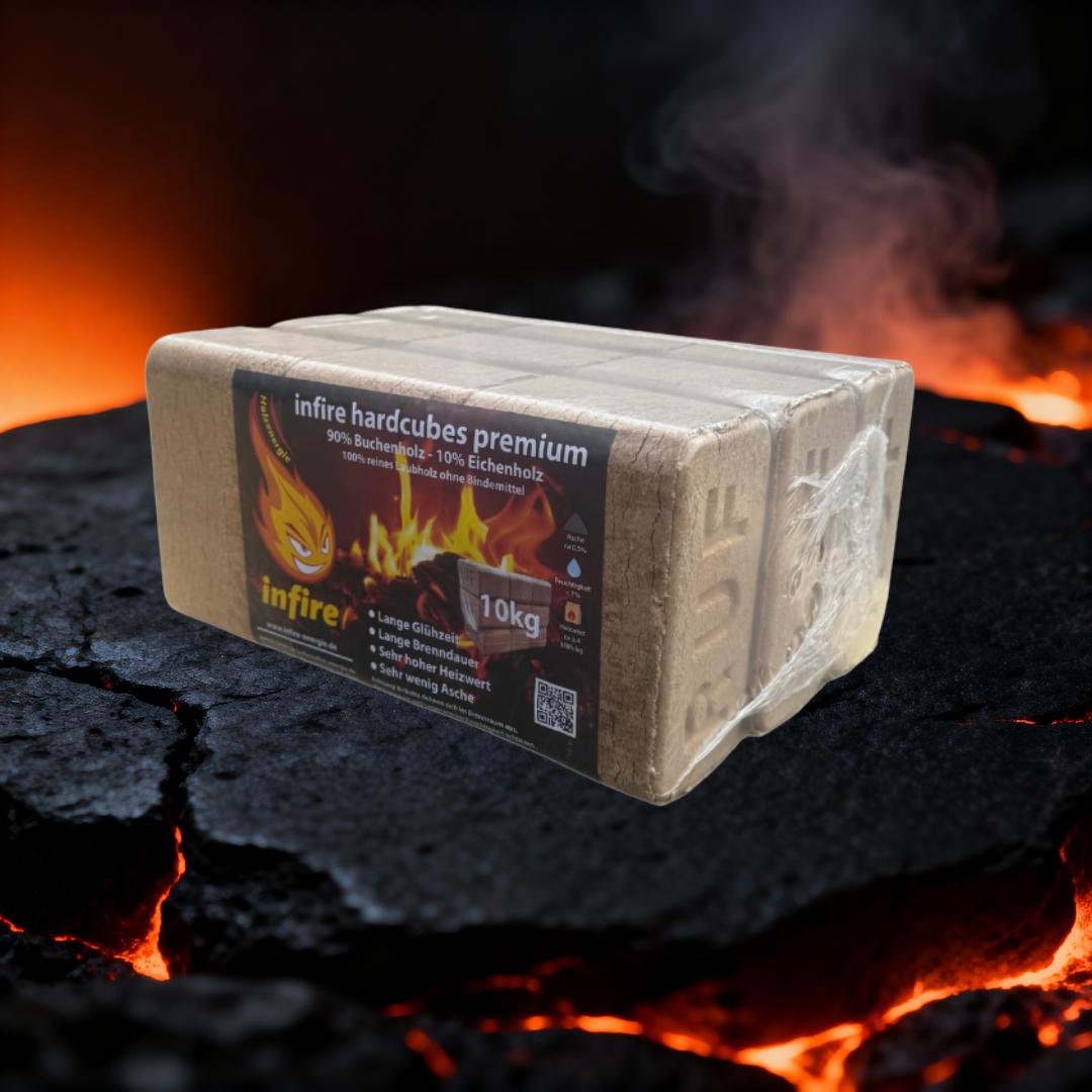 hardcubes premium - Hartholzbriketts - einzeln 10 kg
