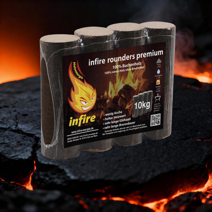 rounders premium - Hartholzbriketts - einzeln 10 kg