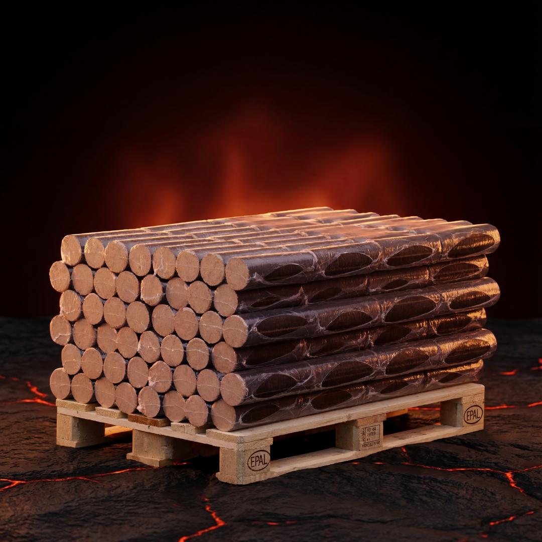 rounders premium - Hartholzbriketts - halbe Palette 480 kg