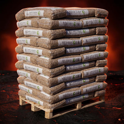 wohl und warm Holzpellets, 6 mm, Sackware - Palette 990 kg